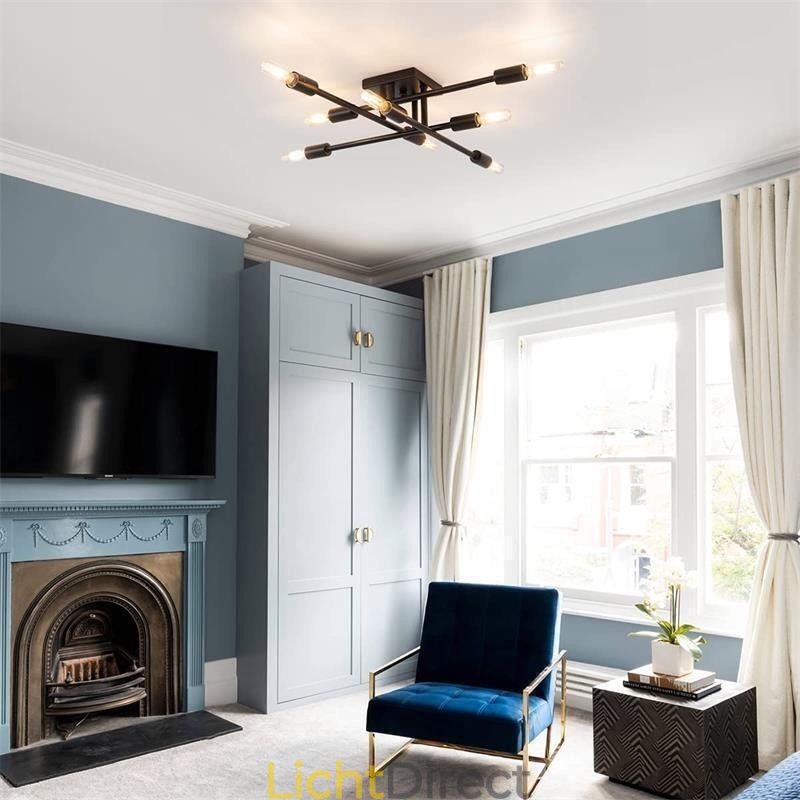 Landelijke Retro Plafondlamp in Amerikaanse Industriële Stijl, Decoratieve Plafondlamp