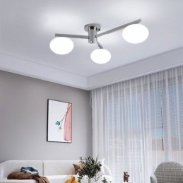 Nordic Glass Flush Mount Creatieve smeedijzeren plafondlamp