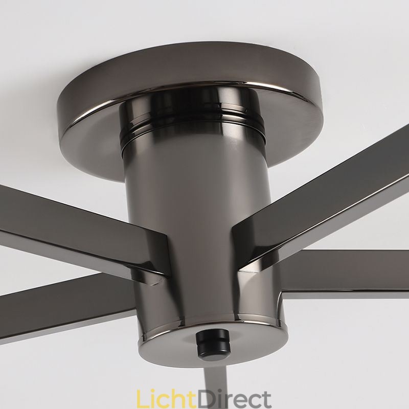 Nordic Glass Flush Mount Creatieve smeedijzeren plafondlamp