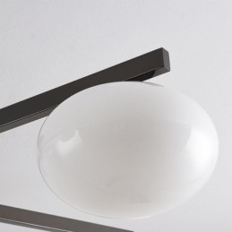 Nordic Glass Flush Mount Creatieve smeedijzeren plafondlamp