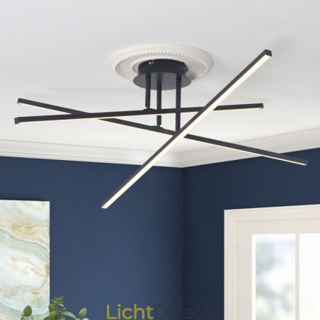 Moderne eenvoudige plafondlamp van aluminium met kunststrips Moderne eenvoudige plafondlamp van aluminium met kunststrips