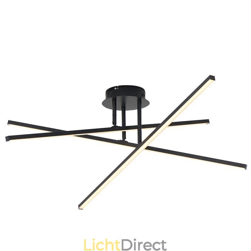 Moderne eenvoudige plafondlamp van aluminium met kunststrips