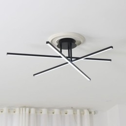 Moderne eenvoudige plafondlamp van aluminium met kunststrips