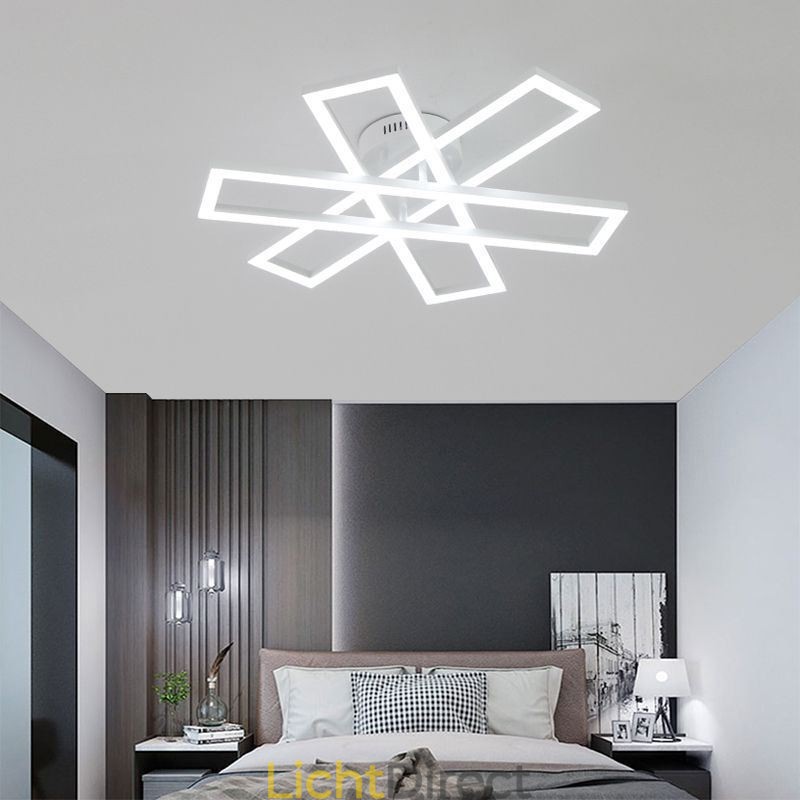 Minimalistische plafondlamp in de vorm van een windmolen van aluminium