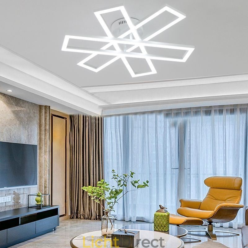 Minimalistische plafondlamp in de vorm van een windmolen van aluminium