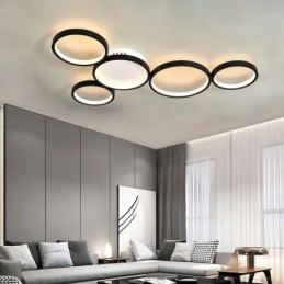 Moderne plafondlamp van aluminium met plafondmontage
