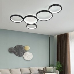 Moderne plafondlamp van aluminium met plafondmontage