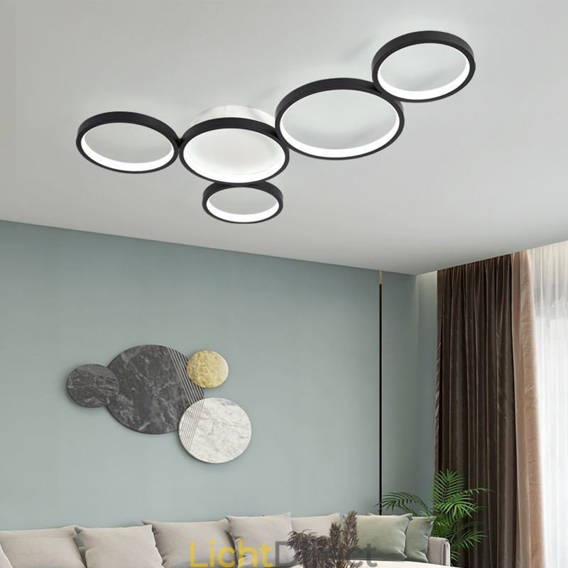 Moderne plafondlamp van aluminium met plafondmontage