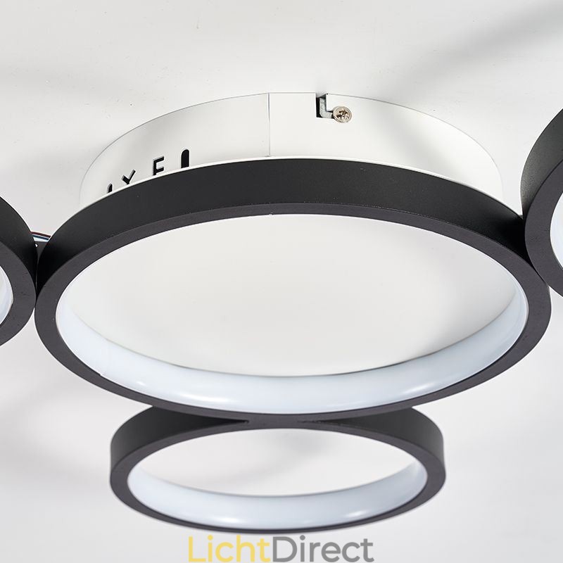 Moderne plafondlamp van aluminium met plafondmontage