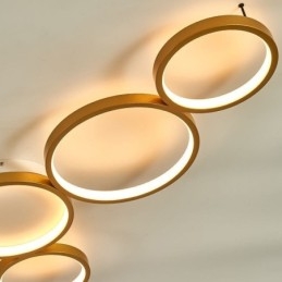 Moderne plafondlamp van aluminium met plafondmontage