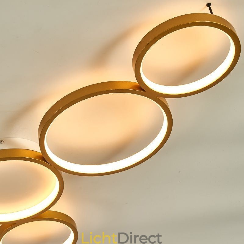 Moderne plafondlamp van aluminium met plafondmontage