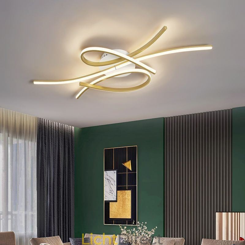 Minimalistische plafondlamp in de vorm van een vlinder van aluminium