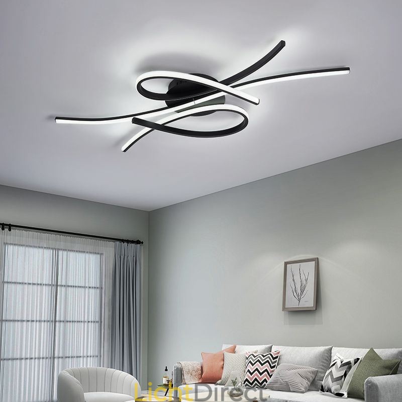 Minimalistische plafondlamp in de vorm van een vlinder van aluminium