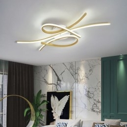 Minimalistische plafondlamp in de vorm van een vlinder van aluminium