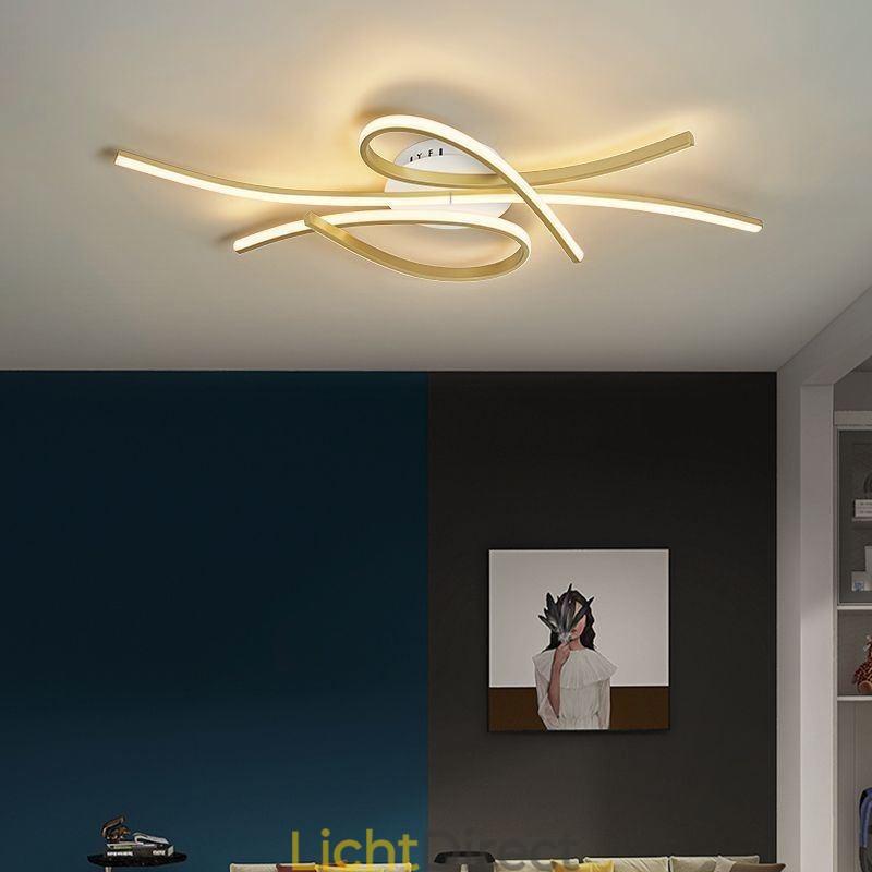 Minimalistische plafondlamp in de vorm van een vlinder van aluminium