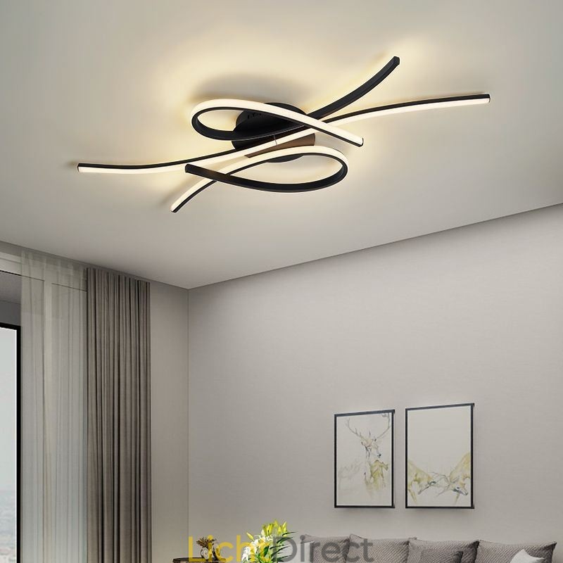 Minimalistische plafondlamp in de vorm van een vlinder van aluminium