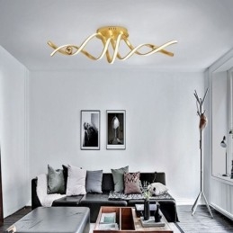 Moderne plafondlamp van aluminium met spiraalvormige plafondmontage