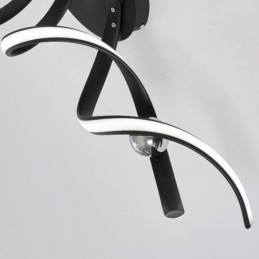 Moderne plafondlamp van aluminium met spiraalvormige plafondmontage