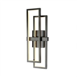 Minimalistische plafondlamp van aluminium met geometrische vormen en een vierkante vorm