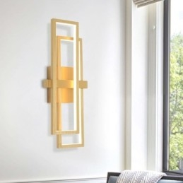 Minimalistische plafondlamp van aluminium met geometrische vormen en een vierkante vorm