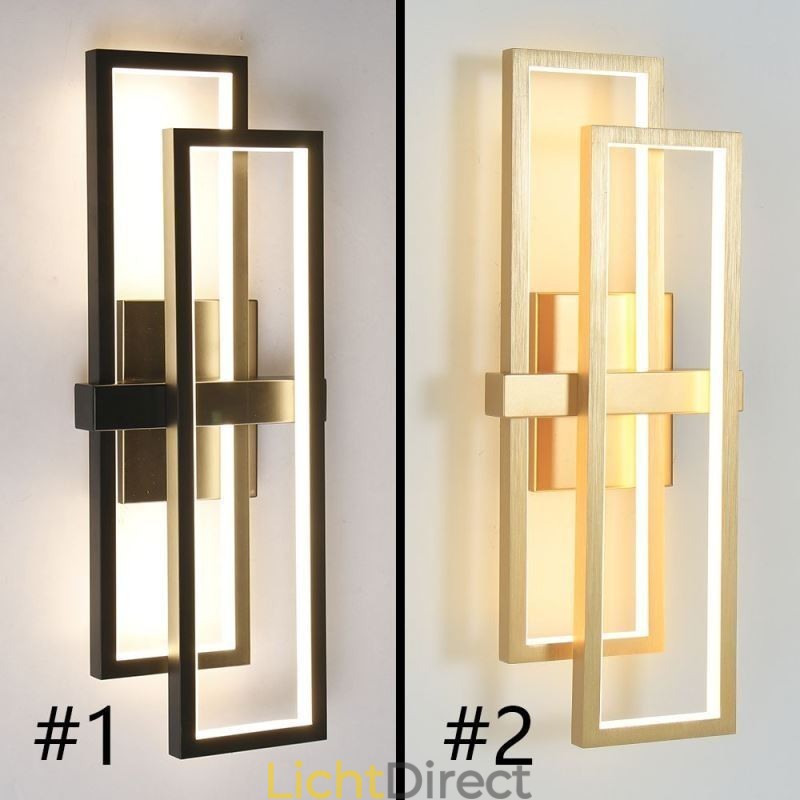Minimalistische plafondlamp van aluminium met geometrische vormen en een vierkante vorm