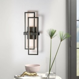 Minimalistische plafondlamp van aluminium met geometrische vormen en een vierkante vorm