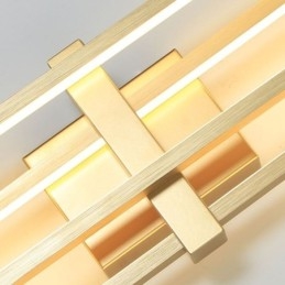 Minimalistische plafondlamp van aluminium met geometrische vormen en een vierkante vorm