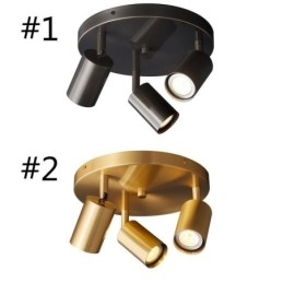 Moderne inbouw gouden zwarte inbouw met 3 lampen koperen kunstverlichting voor thuis