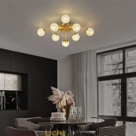Moderne plafondlamp met gouden plafondbevestiging, decoratieve verlichtingsarmatuur Moderne plafondlamp met gouden plafondbevestiging, decoratieve verlichtingsarmatuur