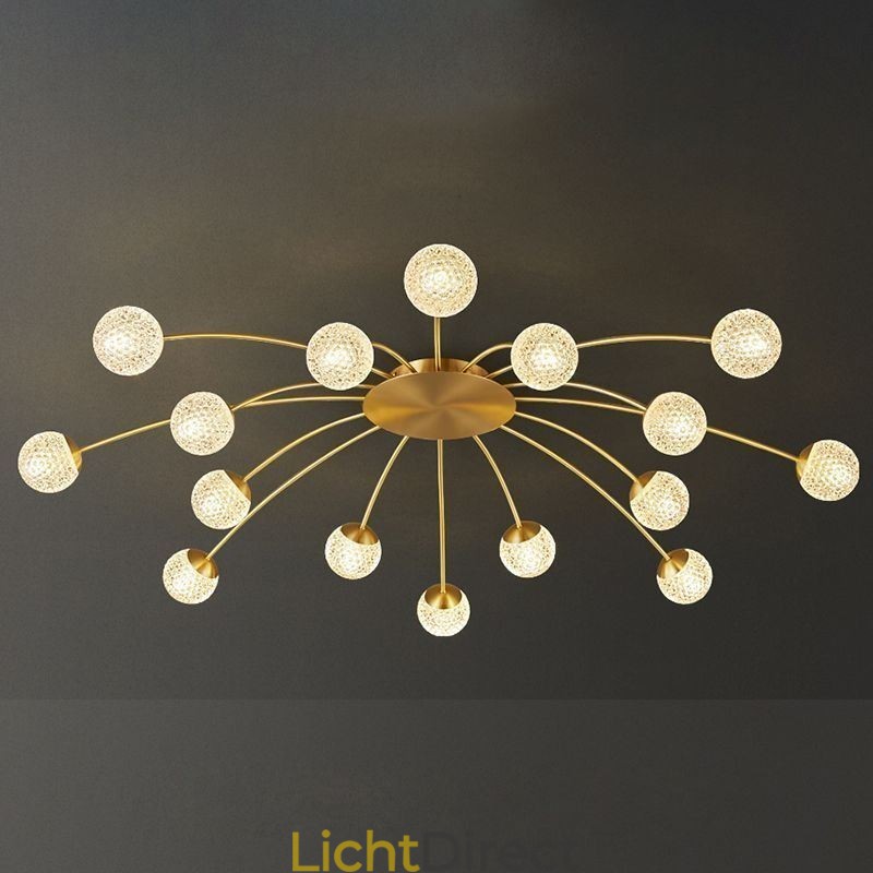 Moderne plafondlamp met gouden plafondbevestiging, decoratieve verlichtingsarmatuur
