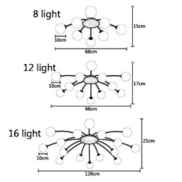 Moderne, inbouw zwarte plafondlamp, decoratieve verlichtingsarmatuur