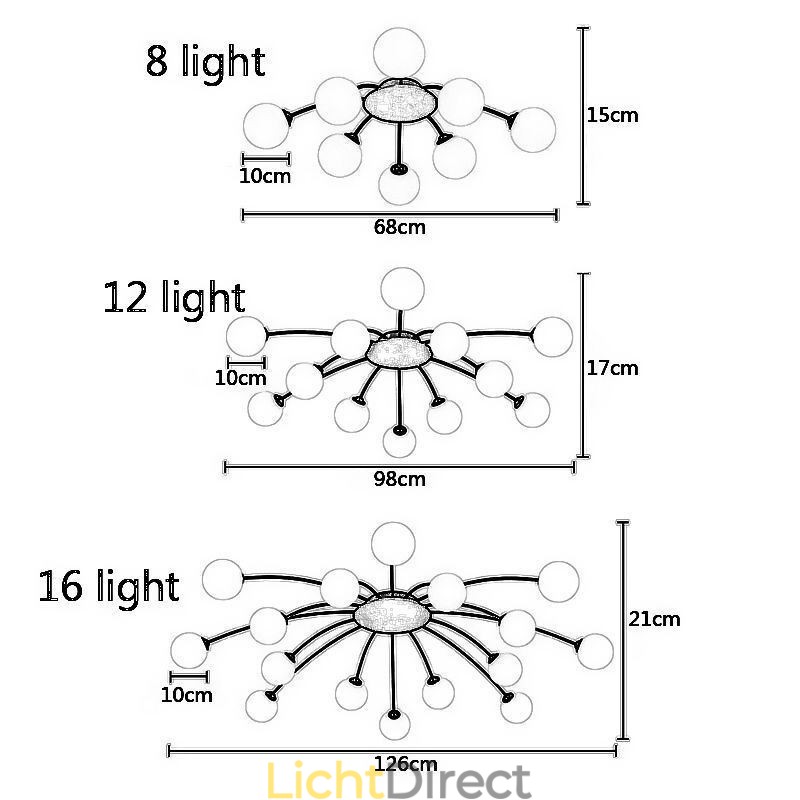 Moderne, inbouw zwarte plafondlamp, decoratieve verlichtingsarmatuur