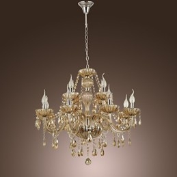 Kroonluchter Kristal Luxe Modern 2 Lagen Woonkamer 12 Lampen