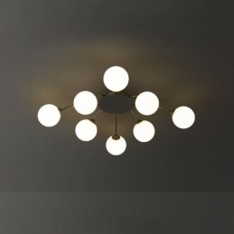 Moderne, inbouw zwarte plafondlamp, decoratieve verlichtingsarmatuur