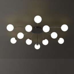 Moderne, inbouw zwarte plafondlamp, decoratieve verlichtingsarmatuur