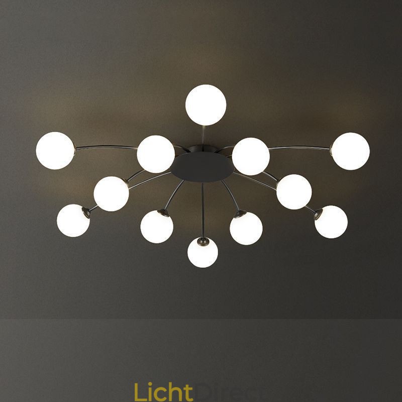 Moderne, inbouw zwarte plafondlamp, decoratieve verlichtingsarmatuur