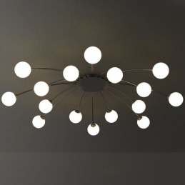 Moderne, inbouw zwarte plafondlamp, decoratieve verlichtingsarmatuur
