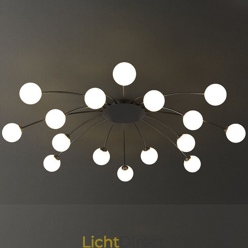 Moderne, inbouw zwarte plafondlamp, decoratieve verlichtingsarmatuur