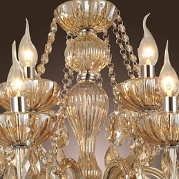 Kroonluchter Kristal Luxe Modern 2 Lagen Woonkamer 12 Lampen