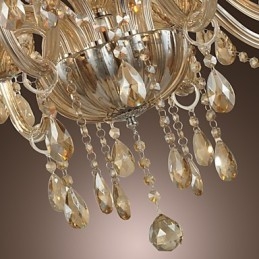 Kroonluchter Kristal Luxe Modern 2 Lagen Woonkamer 12 Lampen