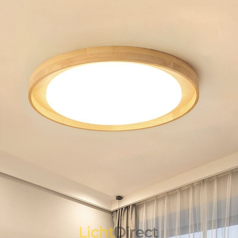 Moderne plafondlamp Houten acryl ronde plafondlamp