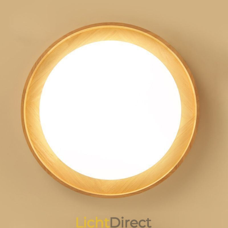 Moderne plafondlamp Houten acryl ronde plafondlamp