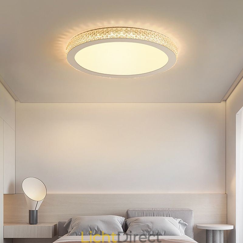 Moderne plafondlamp, glanzend diamant, inbouw