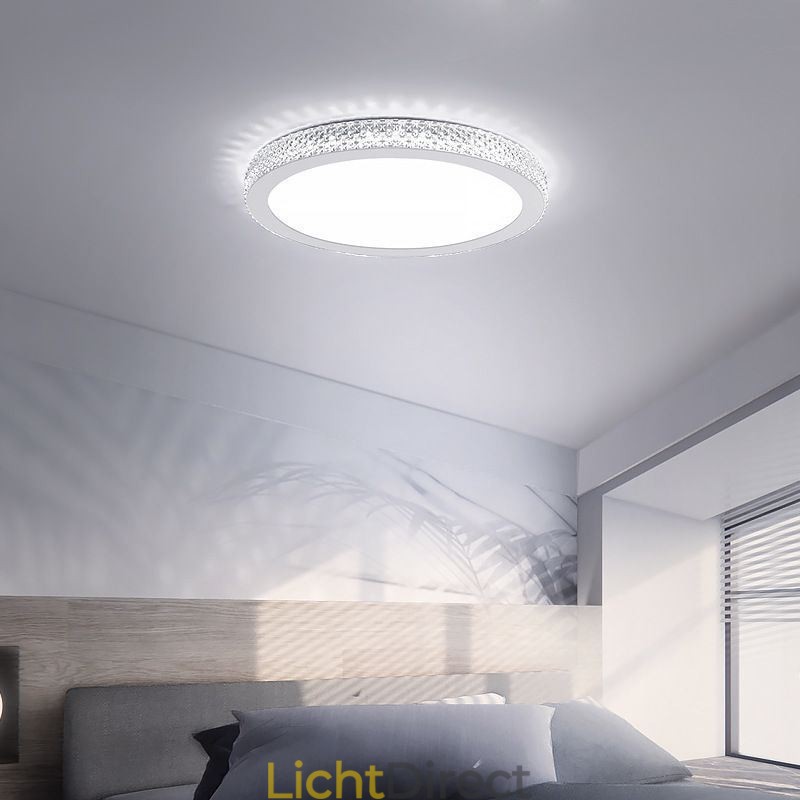Moderne plafondlamp, glanzend diamant, inbouw