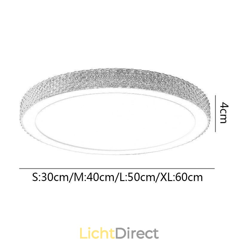 Moderne plafondlamp, glanzend diamant, inbouw
