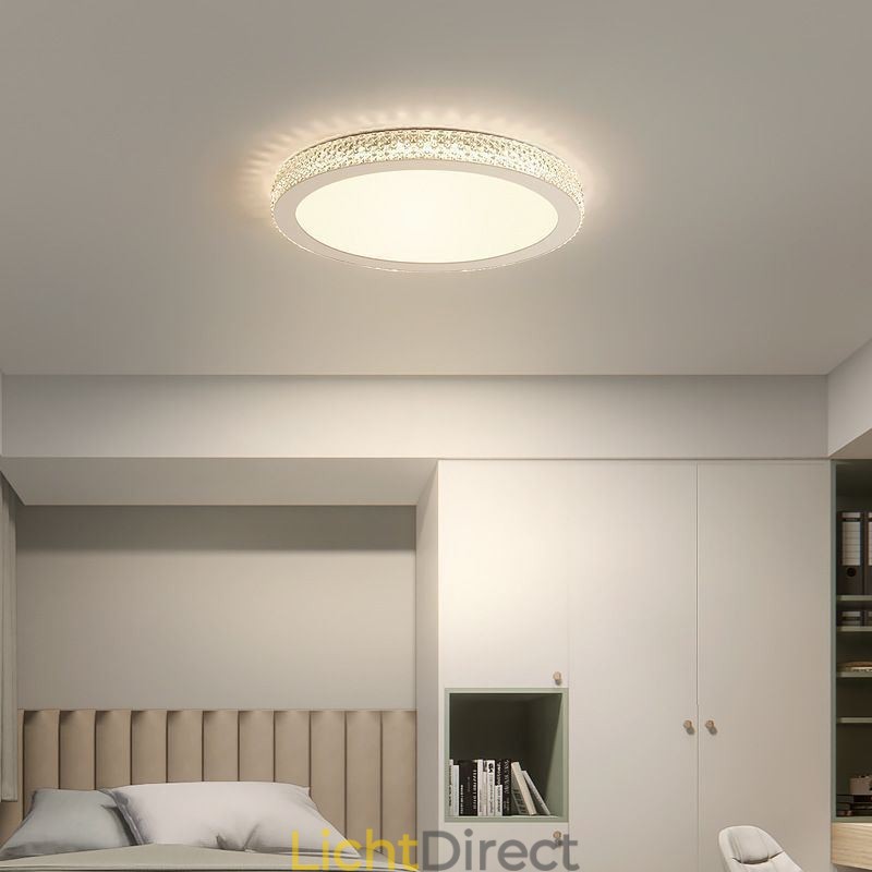 Moderne plafondlamp, glanzend diamant, inbouw