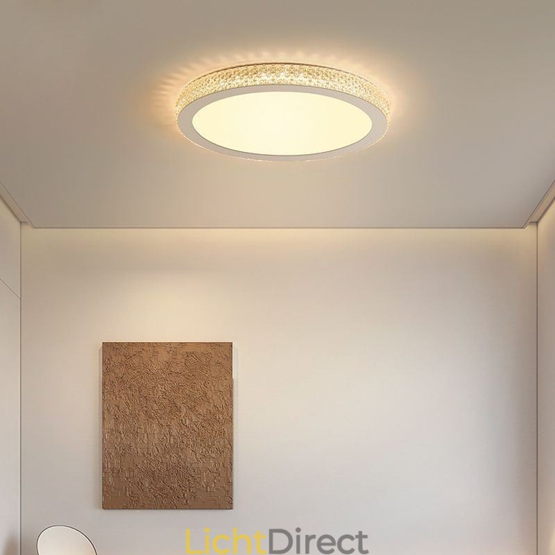 Moderne plafondlamp, glanzend diamant, inbouw