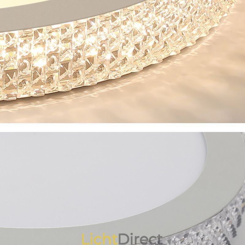 Moderne plafondlamp, glanzend diamant, inbouw