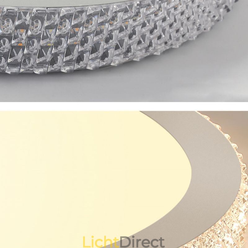 Moderne plafondlamp, glanzend diamant, inbouw