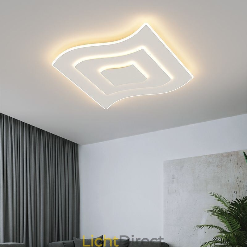 Moderne plafondlamp vierkant acryl inbouw